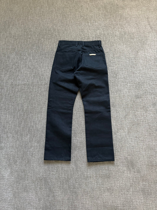 Chrome Hearts Fleur Knee Raw Denim Jeans Black