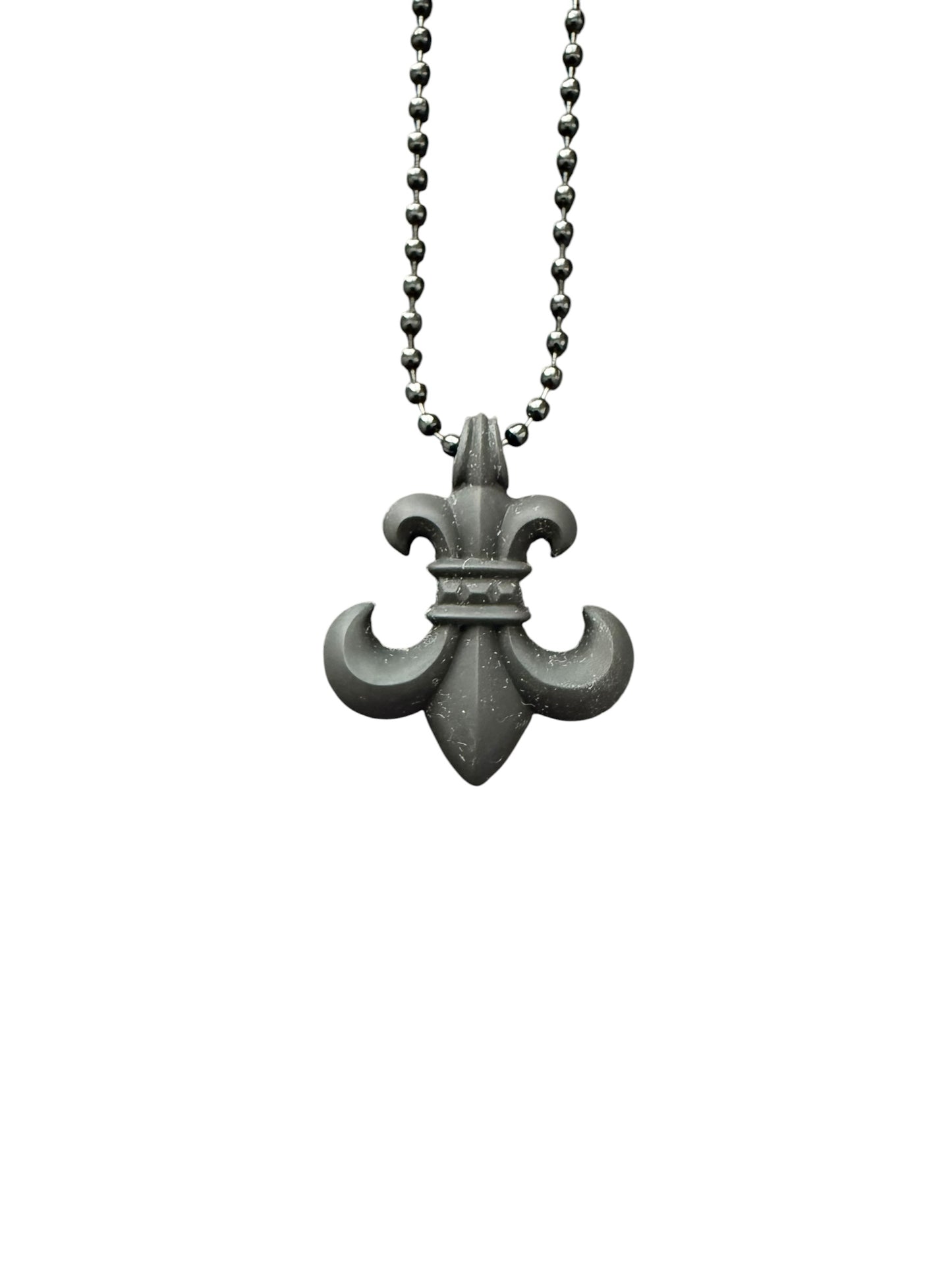 Chrome Hearts BS Fleur Silicone Pendant Black