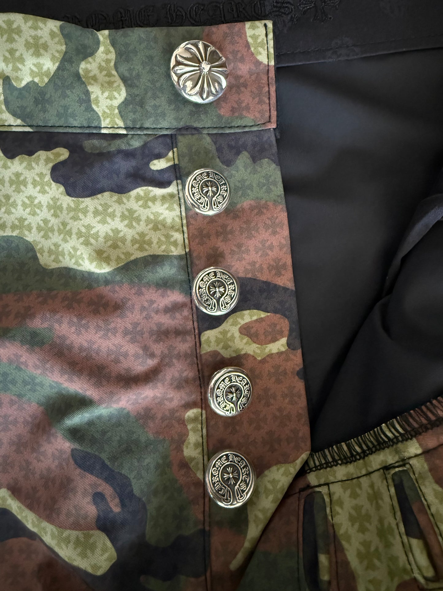Chrome Hearts Camo Nylon Double Knee Carpenter Pants Green