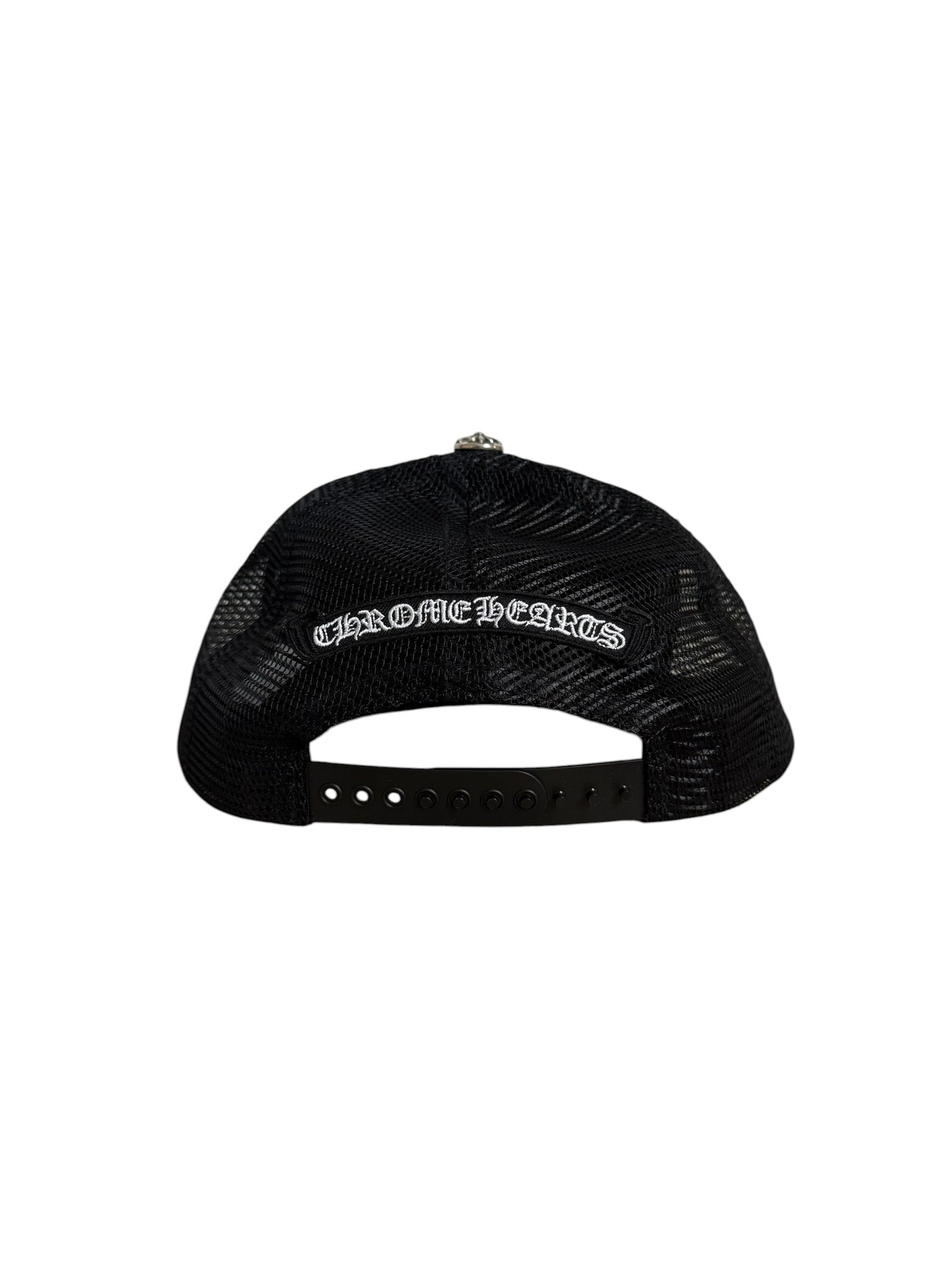 Chrome Hearts Fuck Leather Patch Trucker Black White