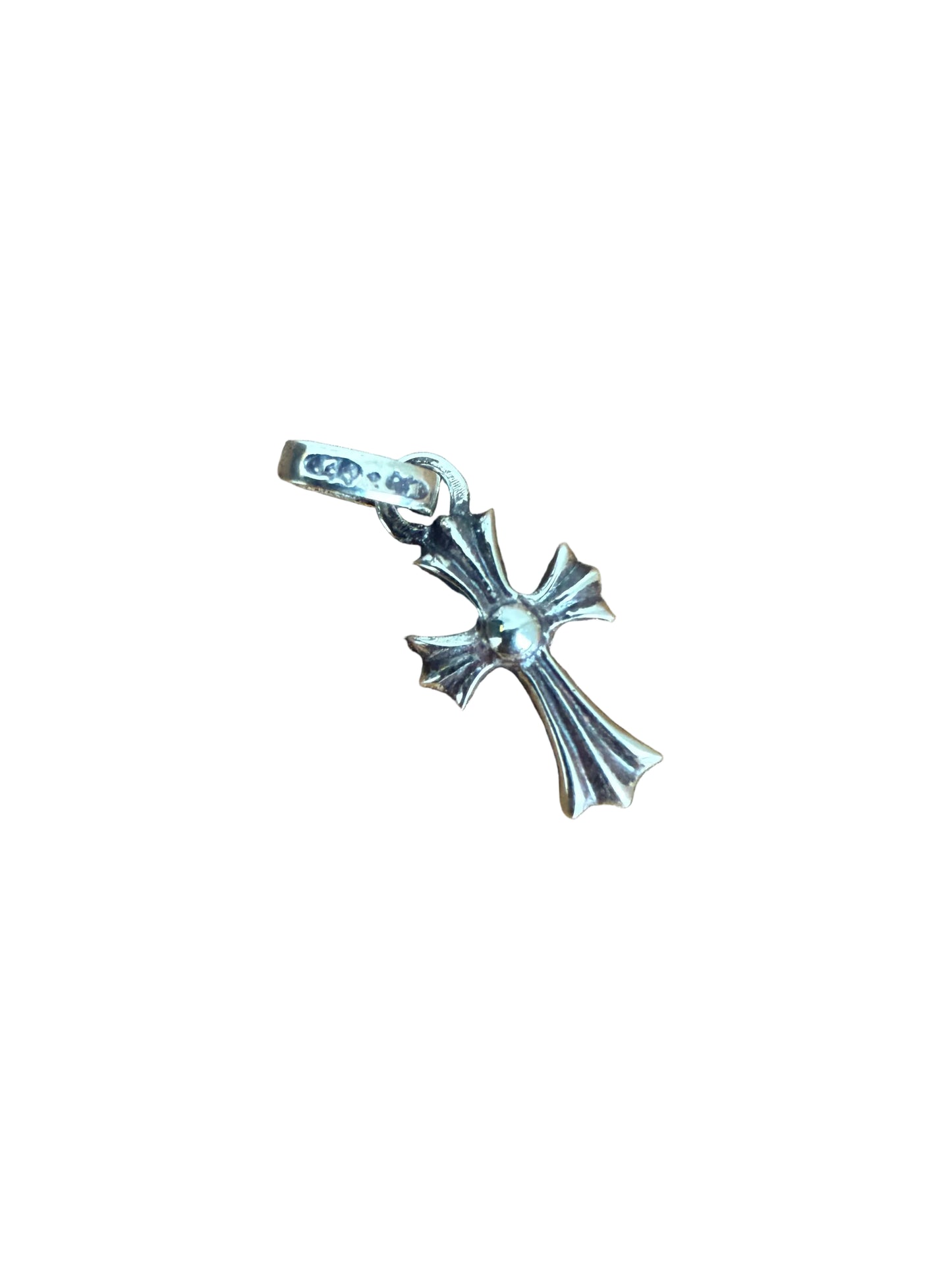 Chrome Hearts Silver Baby Fat Charm w Blue Sapphire