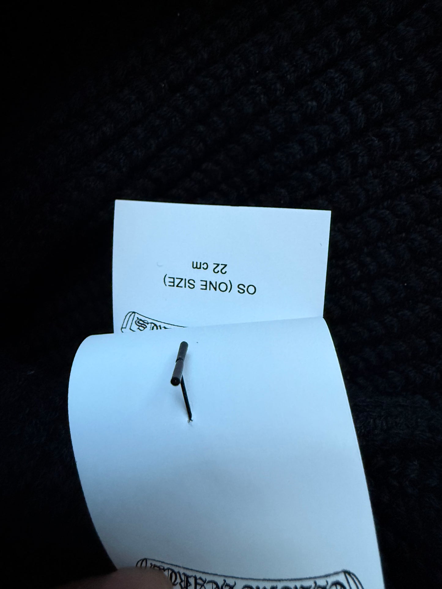 Chrome Hearts Leather Triple Cross Silver Embellished Beanie Black