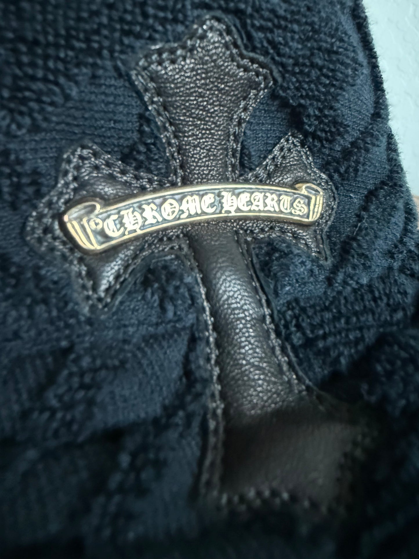 Chrome Hearts Towel Cross Monogram Bucket Hat Black