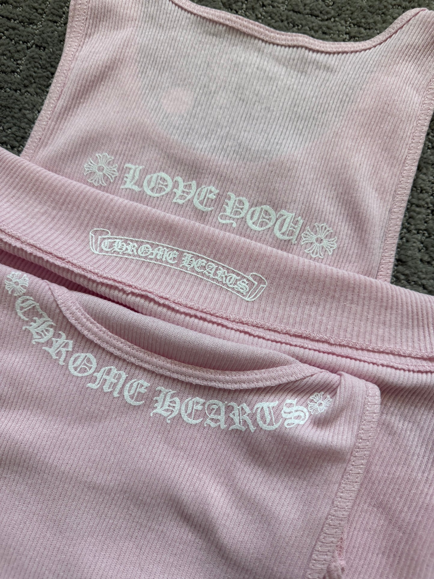 Chrome Hearts Love You Tank Top Pink