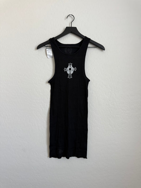 Chrome Hearts Hairy Cross Tank Top Black