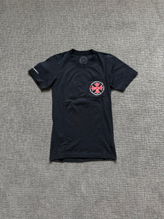 Chrome Hearts Red Plus Cross SS T-Shirt Black Red