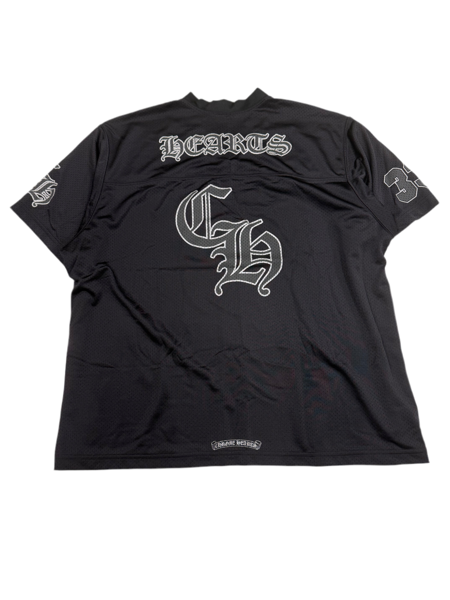 Chrome Hearts Stadium Mesh Jersey SS Black Silver