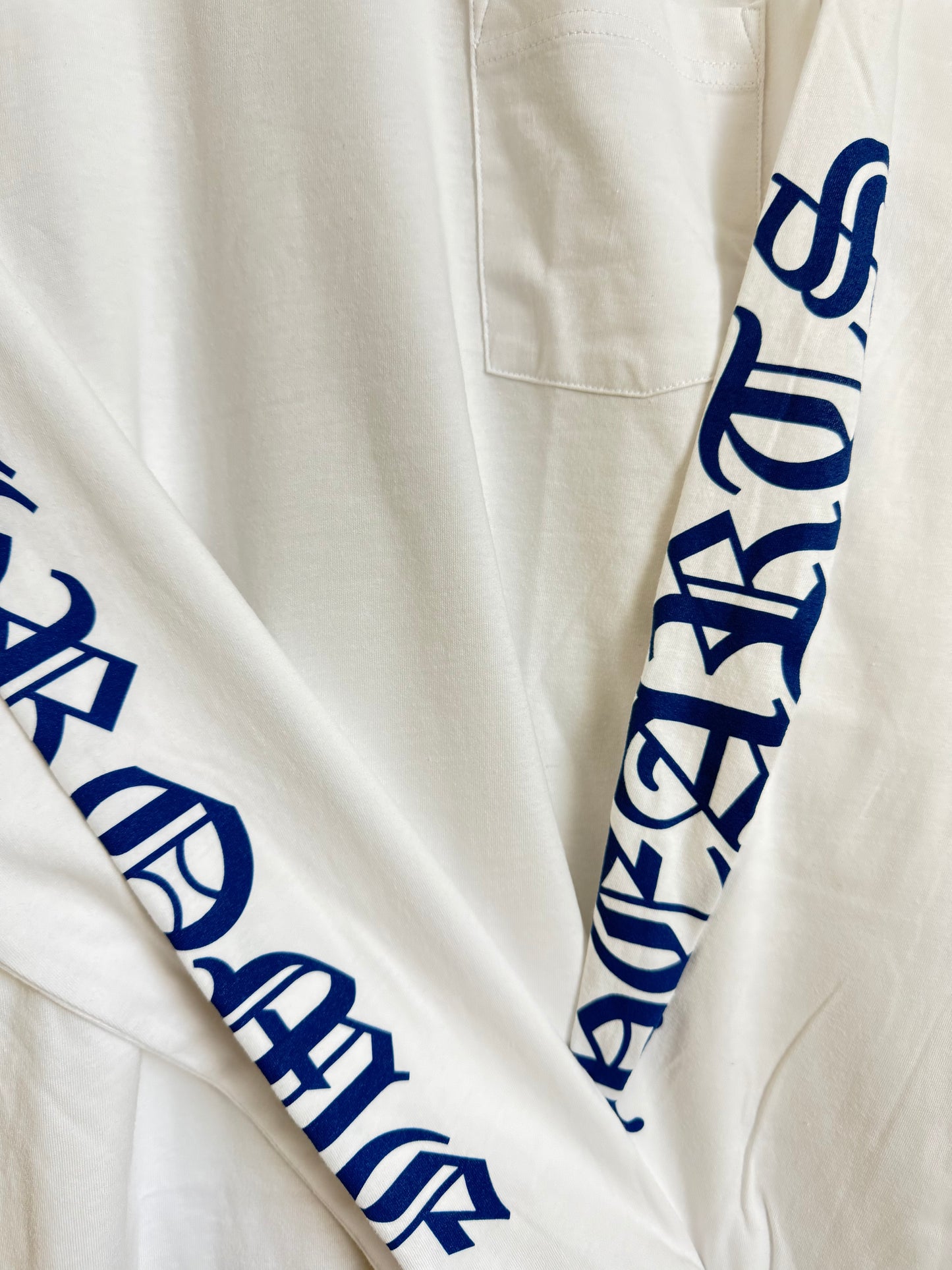 Chrome Hearts Neck Logo LS T-Shirt White/Blue
