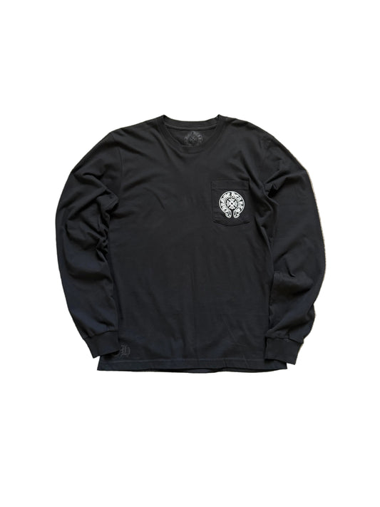 Chrome Hearts Miami Horseshoe Floral LS T-Shirt Black