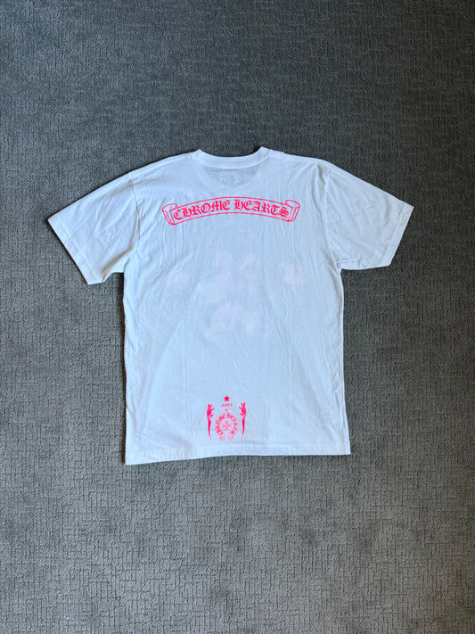 Chrome Hearts Foti Harris Teeter Scroll SS T-Shirt White/Pink