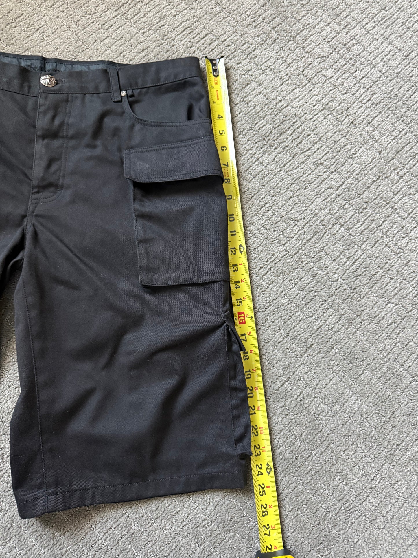 Chrome Hearts Double Pocket Cargo Denim Shorts Black