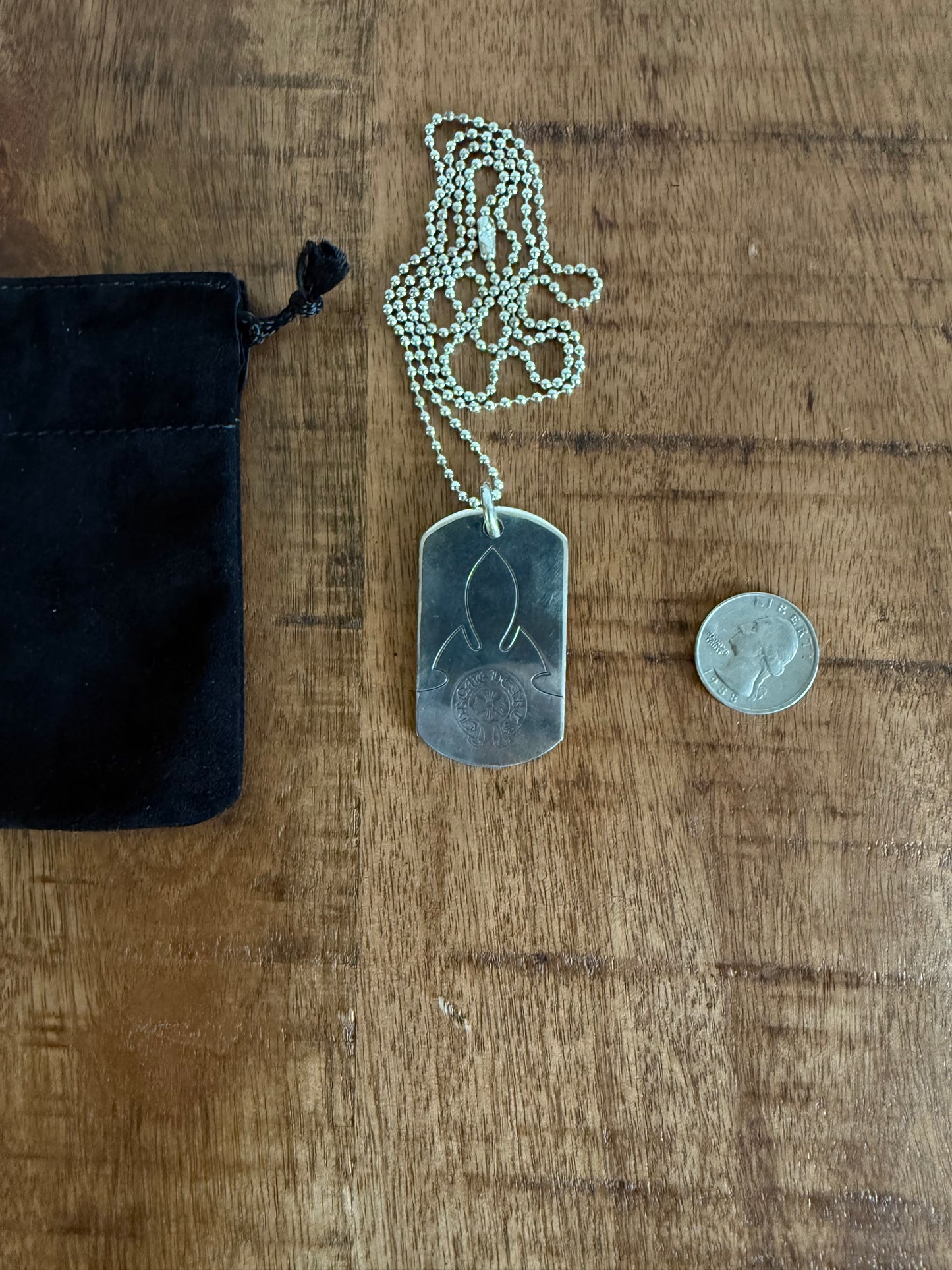 Chrome Hearts Fleur Dog Tag .925 Silver Pendant