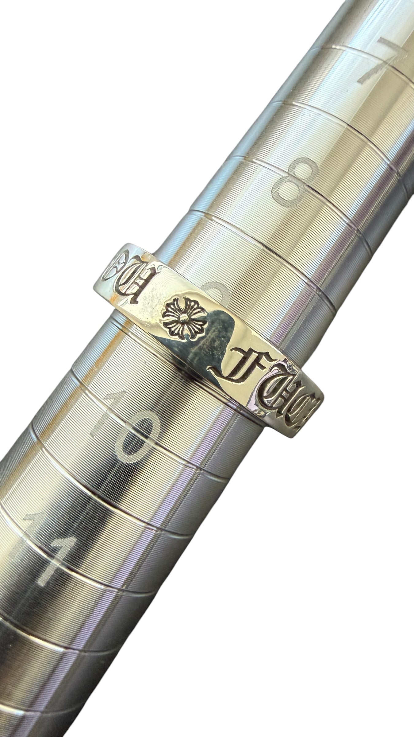Chrome Hearts Fuck You Band Silver Ring