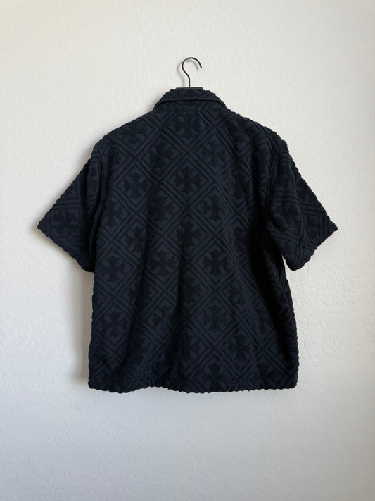 Chrome Hearts Towel Cross Monogram Button Up SS Shirt Black