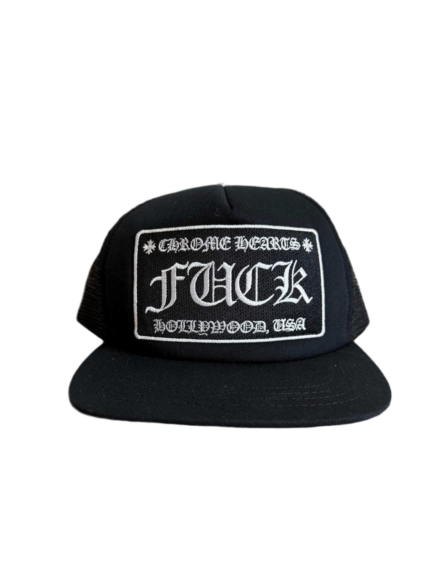 Chrome Hearts Fuck Trucker Hat Black
