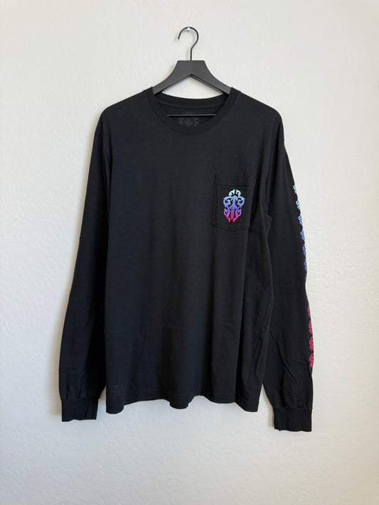 Chrome Hearts Horseshoe Dagger LS T-Shirt Black/Blu