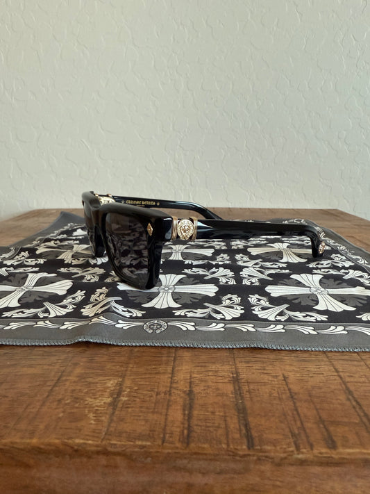 Chrome Hearts Halllamanass Gradient Sunglasses Black/Gold