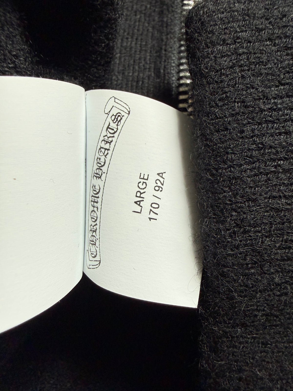 Chrome Hearts Cashmere Leather Floral Cross Embellished Zip Up Hoodie