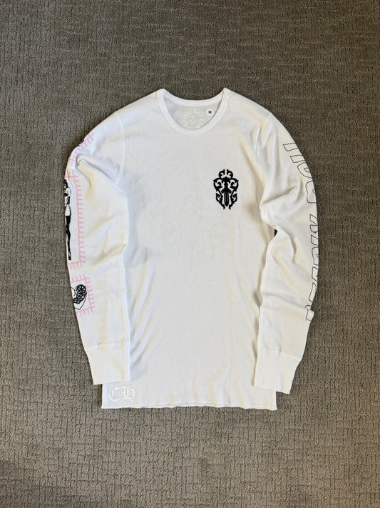 Chrome Hearts Deadly Doll Thermal LS T-Shirt White