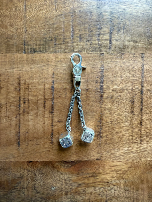 Chrome Hearts Dice Keychain Silver