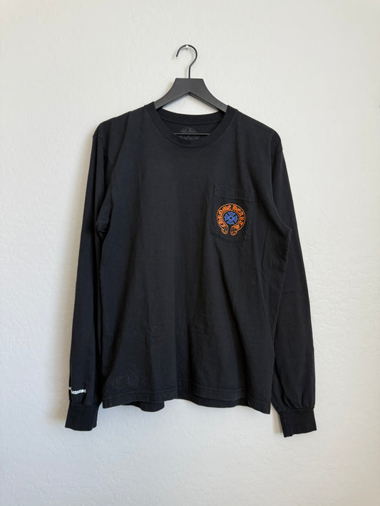 Chrome Hearts Horseshoe Staff LS T-Shirt Black/Orange