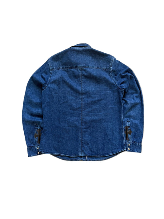 Chrome Hearts Loose Ends Denim Button Up Shirt Indigo Blue