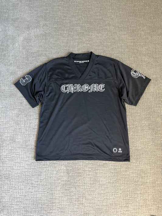 Chrome Hearts Stadium Mesh Jersey SS Black Silver