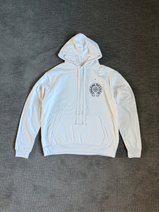 Chrome Hearts Miami Horseshoe Pullover Hoodie White