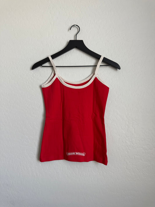 Chrome Hearts Roller Skates Horseshoe Tank Top Red
