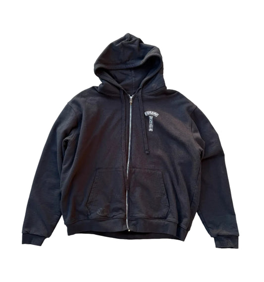 Chrome Hearts T Bar Thermal Zip Up Hoodie Black
