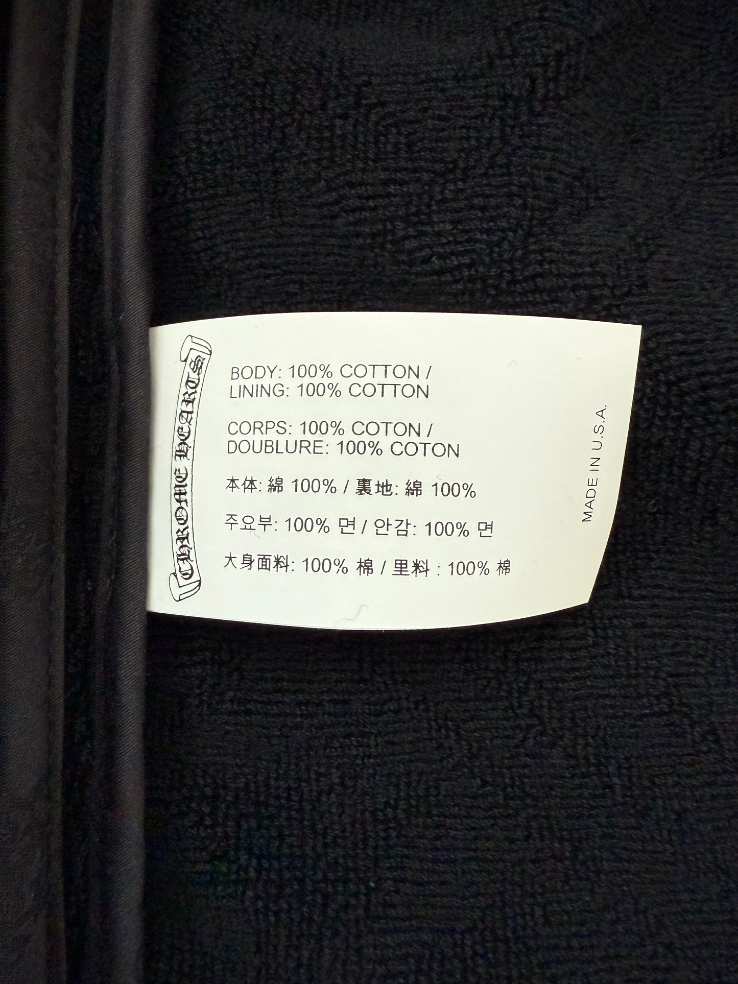 Chrome Hearts Towel Cross Monogram Button Up SS Shirt Black