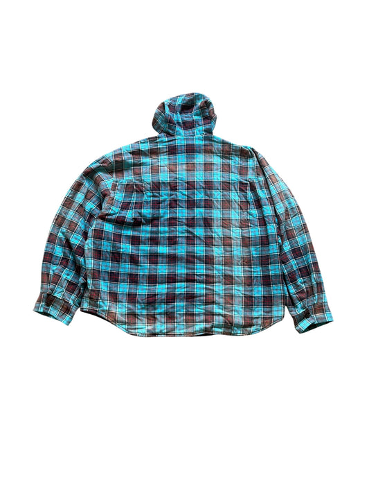 Balenciaga Bleached Flannel Hooded Jacket