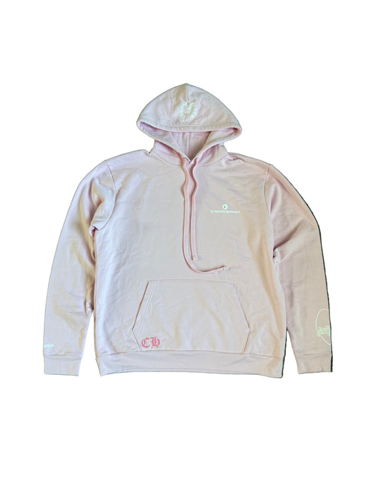 Chrome Hearts Heart Vine Art Basel Pullover Hoodie Pink