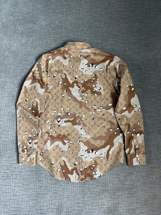 Louis Vuitton Monogram Desert Camo Button Up LS Shirt