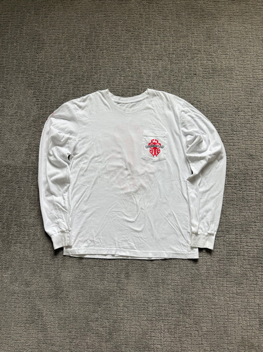Chrome Hearts Vine Dagger LS T-Shirt White Red