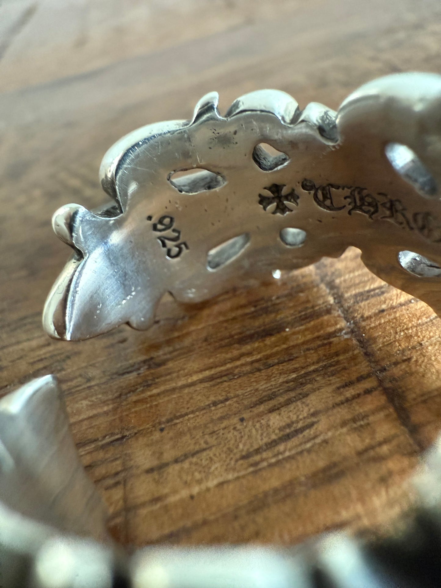 Chrome Hearts Double Floral Silver Ring