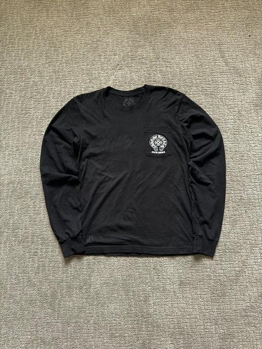 Chrome Hearts New York Horseshoe Floral LS T-Shirt Black