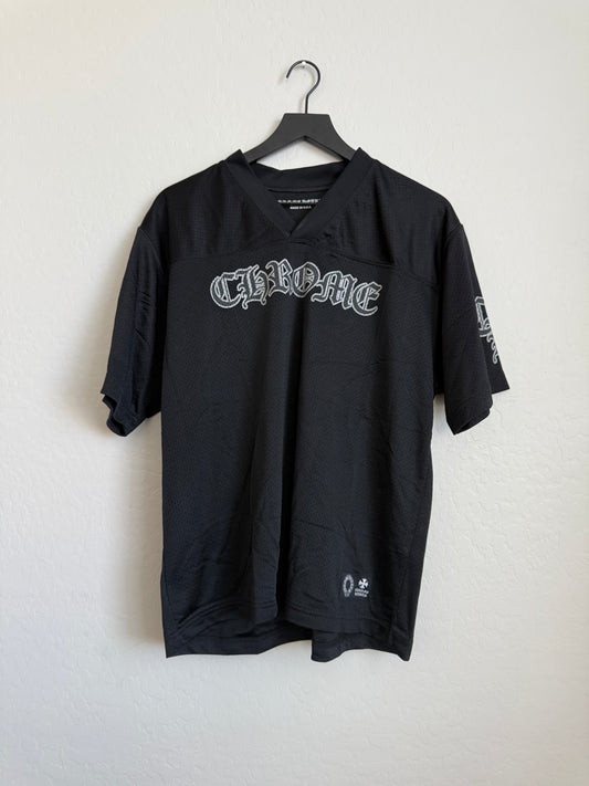 Chrome Hearts Stadium Mesh Jersey Floral SS Black Silver