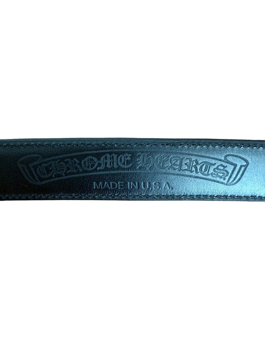 Chrome Hearts Leather Belt Strap 1" Black