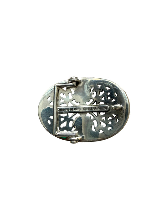 Chrome Hearts Oval Cross Buckle Silver