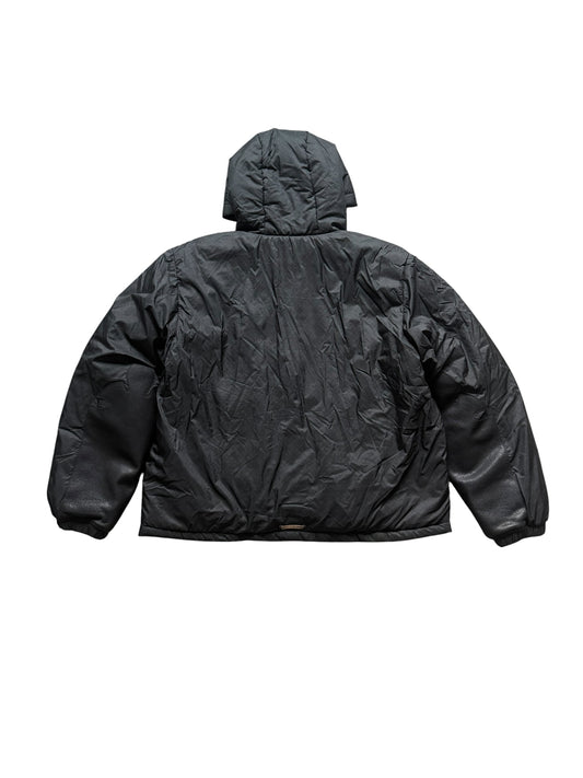 Chrome Hearts Nylon Fleur Leather Zip Up Hoodie
