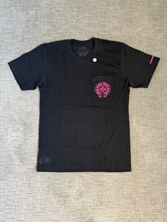 Chrome Hearts Horseshoe SS T-Shirt Black Pink