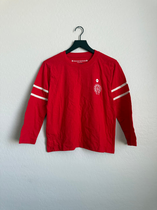 Chrome Hearts Roller Skates Horseshoe LS T-Shirt Red
