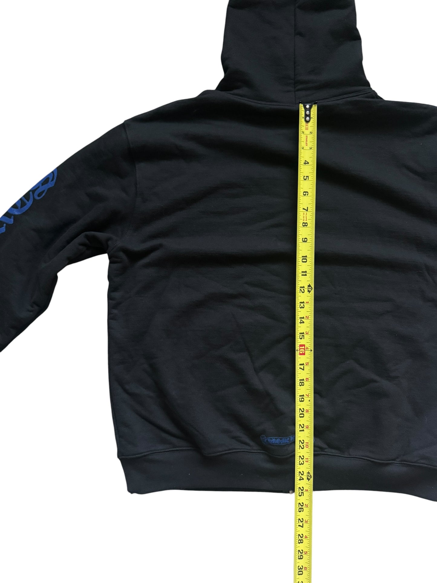 Chrome Hearts Vertical Logo Thermal Zip Up Hoodie