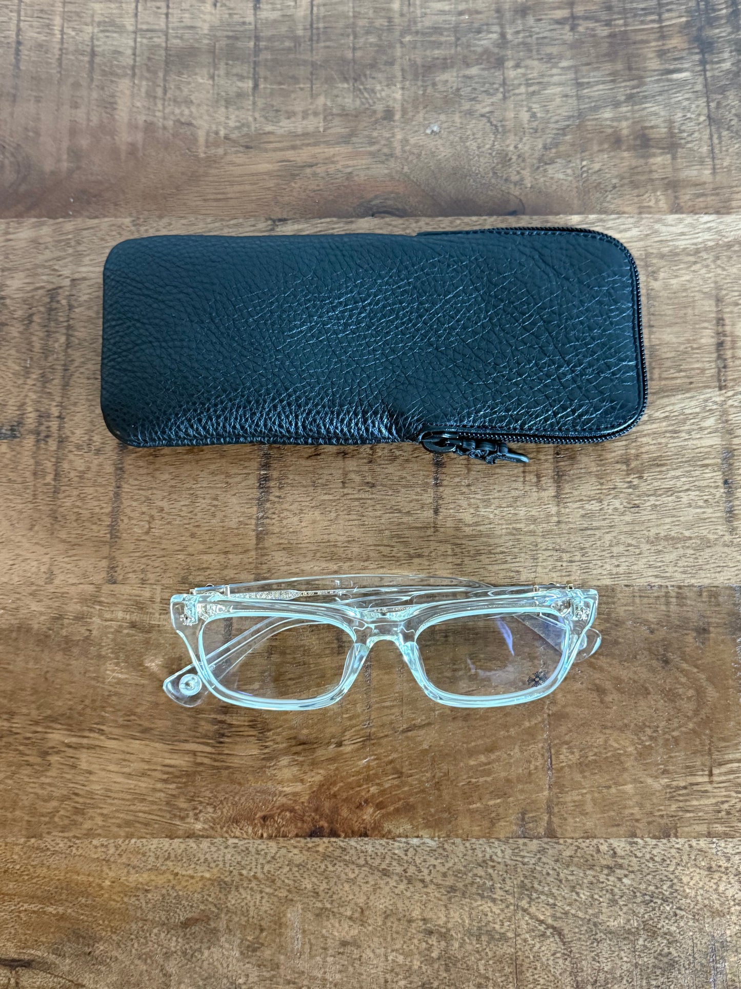 Chrome Hearts Gittin Any Glasses Crystal Clear Gold