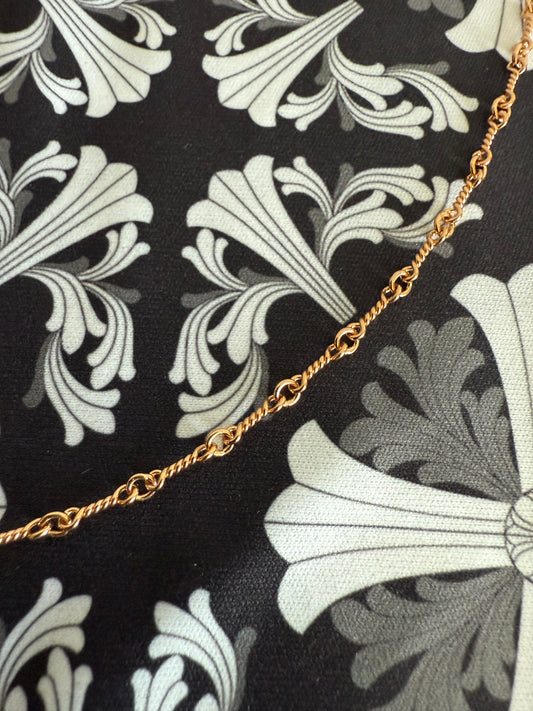 Chrome Hearts 22k Gold Twist Necklace Chain 24” Inch