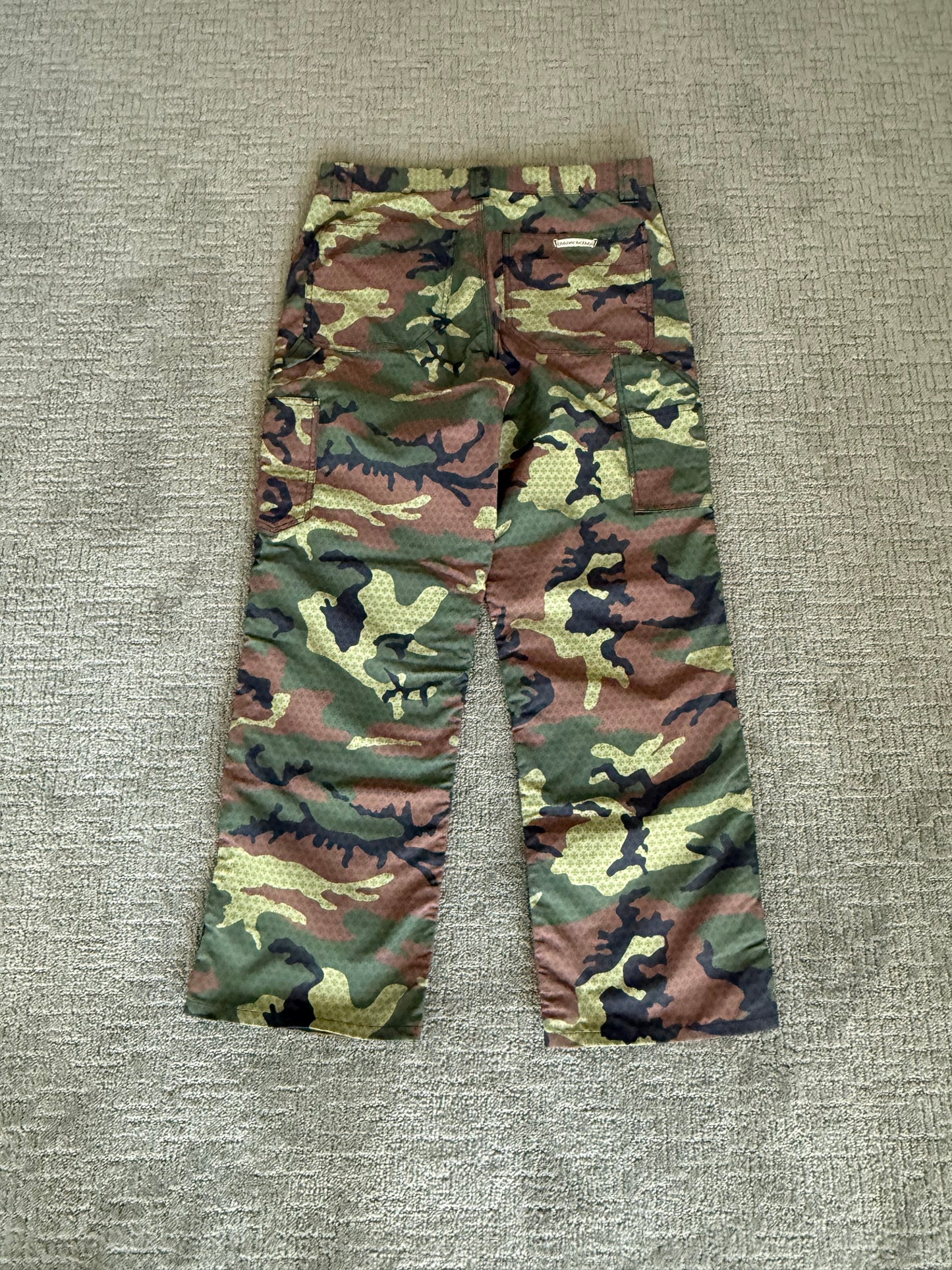 Chrome Hearts Camo Nylon Double Knee Carpenter Pants Green