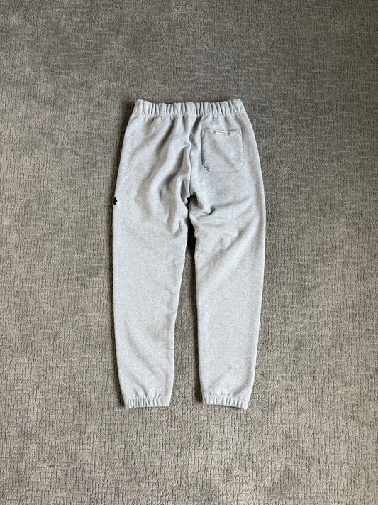 Chrome Hearts Leather Triple Cross Paper Jam Zip Up Sweatpants Grey
