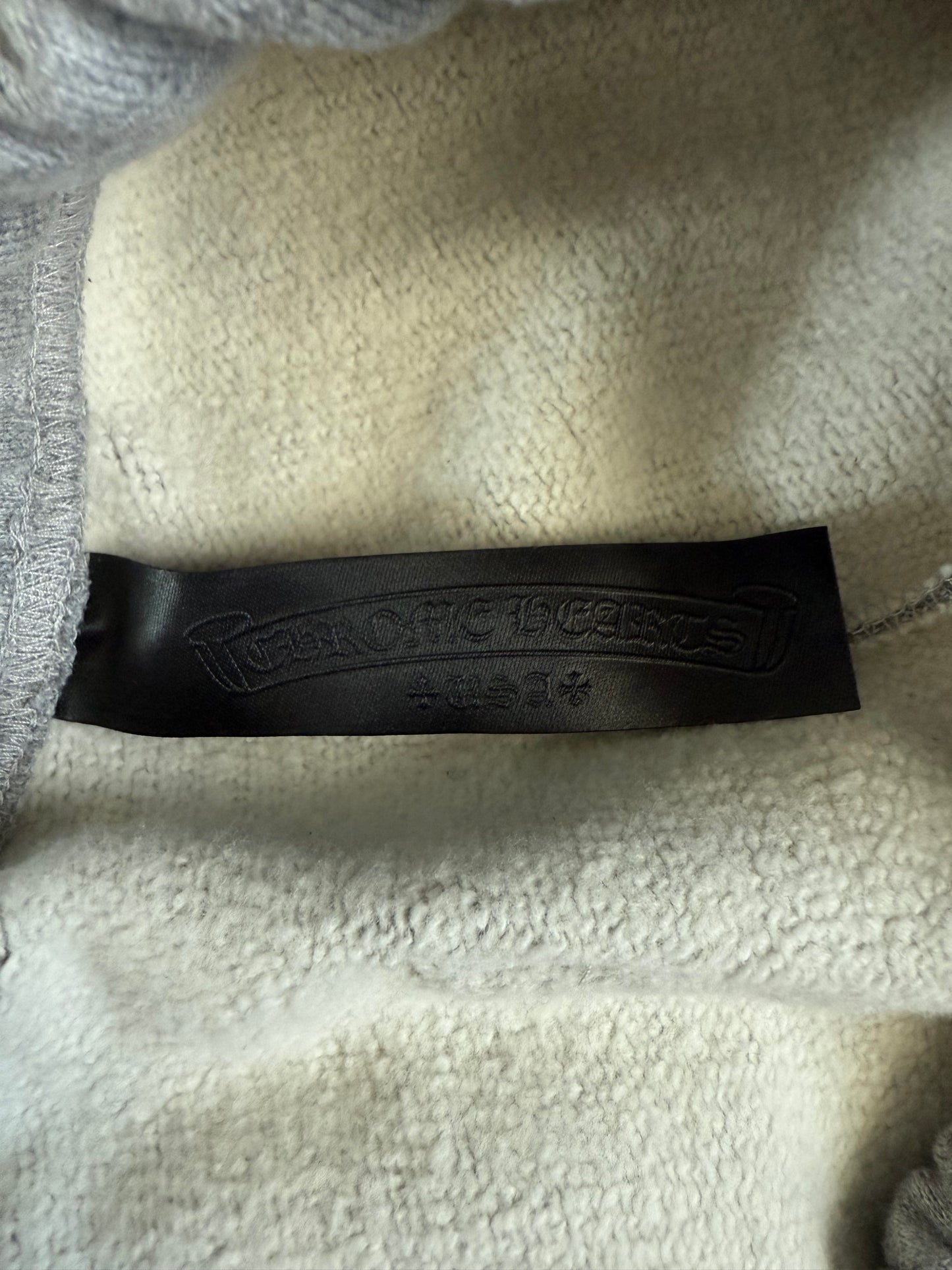 Chrome Hearts Leather Triple Cross Paper Jam Zip Up Sweatshorts Grey