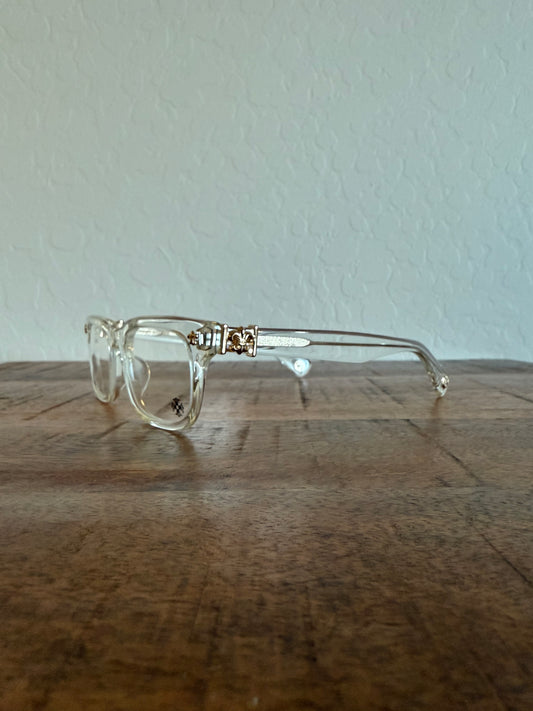 Chrome Hearts Gittin Any Glasses Crystal Clear Gold